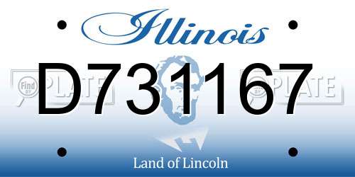 D731167 Illinois License Plate