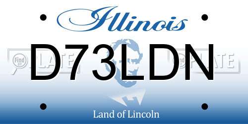 D73LDN Illinois License Plate