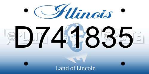 D741835 Illinois License Plate