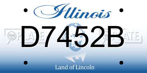 D7452B Illinois License Plate