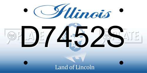 D7452S Illinois License Plate