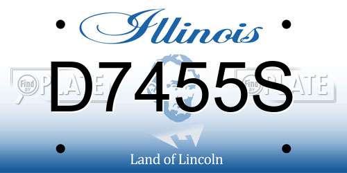 D7455S Illinois License Plate