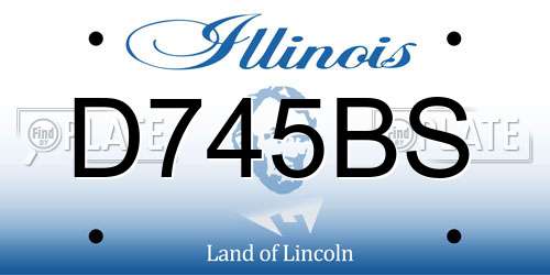 D745BS Illinois License Plate