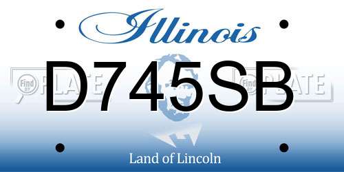 D745SB Illinois License Plate