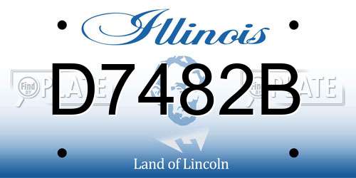 D7482B Illinois License Plate