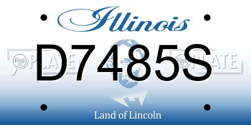 D7485S Illinois License Plate
