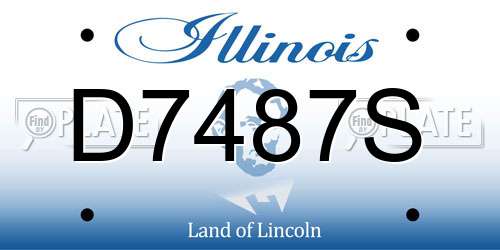 D7487S Illinois License Plate