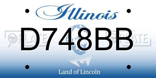 D748BB Illinois License Plate