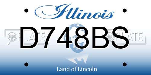 D748BS Illinois License Plate