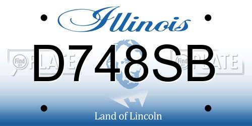 D748SB Illinois License Plate