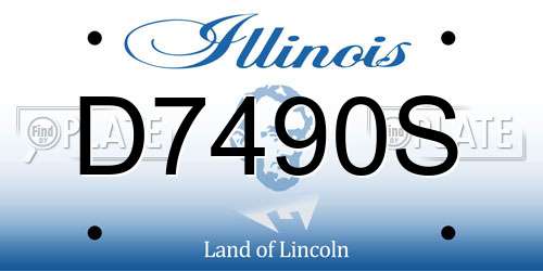 D7490S Illinois License Plate