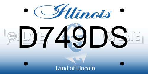D749DS Illinois License Plate