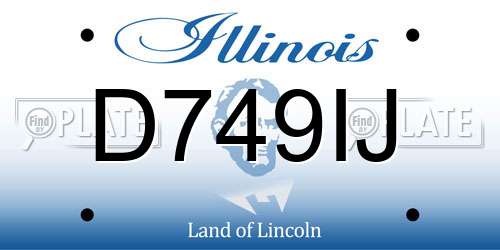D749IJ Illinois License Plate