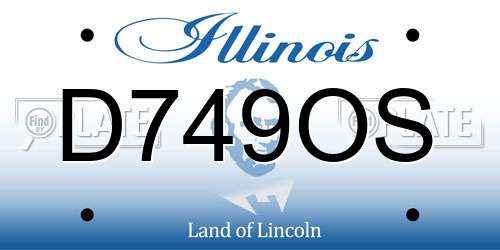 D749OS Illinois License Plate
