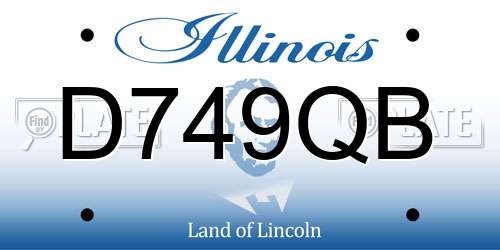 D749QB Illinois License Plate