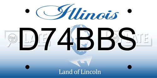 D74BBS Illinois License Plate