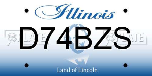 D74BZS Illinois License Plate