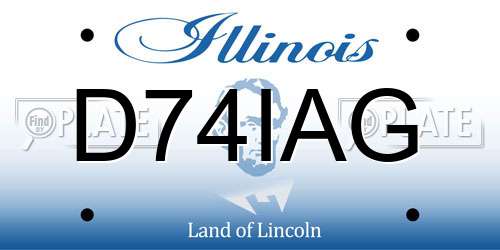 D74IAG Illinois License Plate