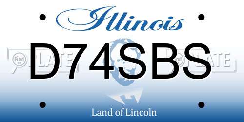 D74SBS Illinois License Plate