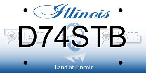 D74STB Illinois License Plate