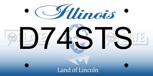 D74STS Illinois License Plate