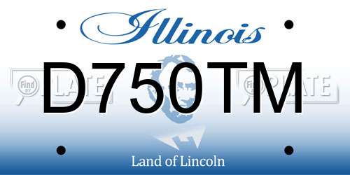 D750TM Illinois License Plate