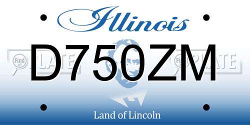 D750ZM Illinois License Plate