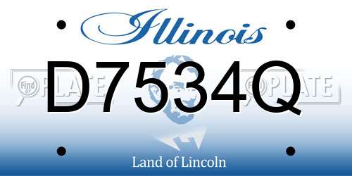 D7534Q Illinois License Plate