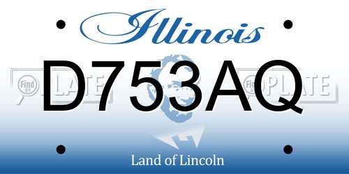 D753AQ Illinois License Plate