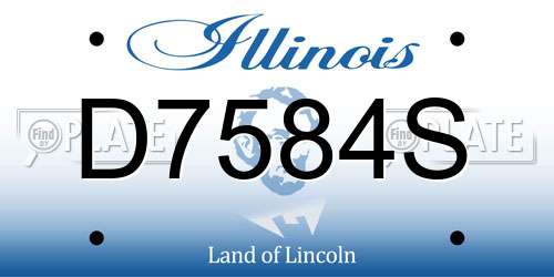 D7584S Illinois License Plate