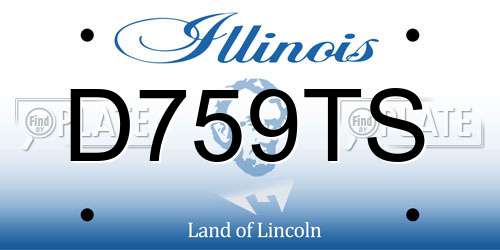 D759TS Illinois License Plate