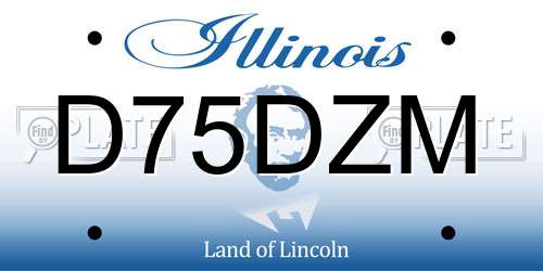 D75DZM Illinois License Plate