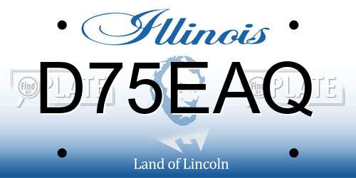 D75EAQ Illinois License Plate