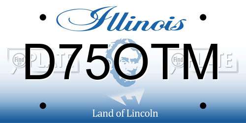 D75OTM Illinois License Plate