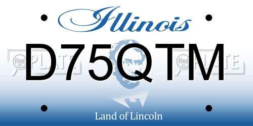 D75QTM Illinois License Plate