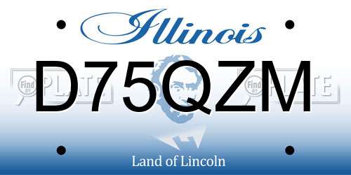 D75QZM Illinois License Plate
