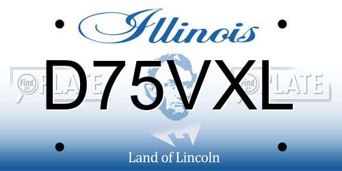 D75VXL Illinois License Plate