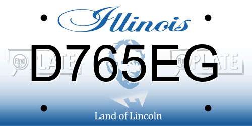 D765EG Illinois License Plate
