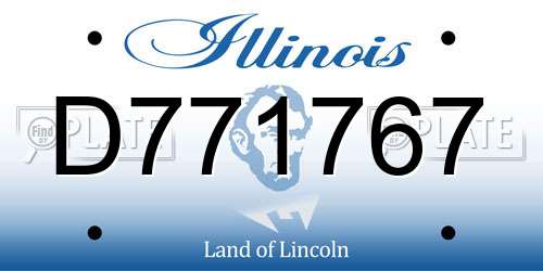 D771767 Illinois License Plate