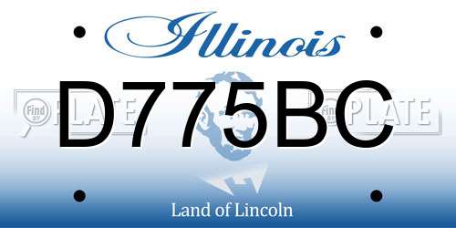 D775BC Illinois License Plate