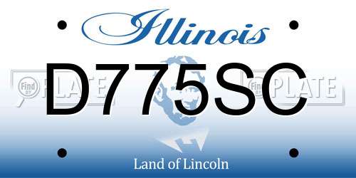 D775SC Illinois License Plate