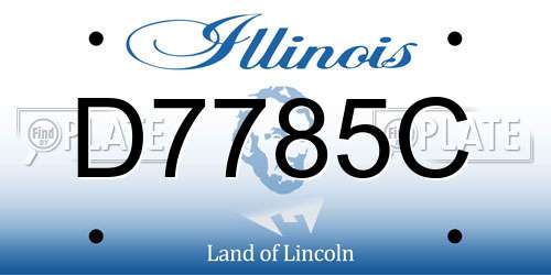 D7785C Illinois License Plate