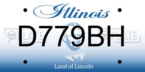 D779BH Illinois License Plate
