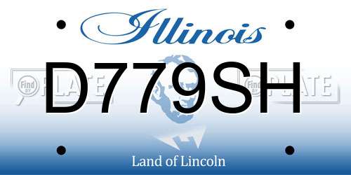 D779SH Illinois License Plate