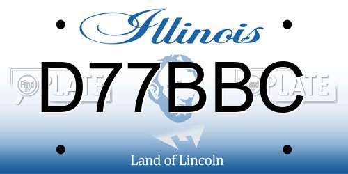 D77BBC Illinois License Plate