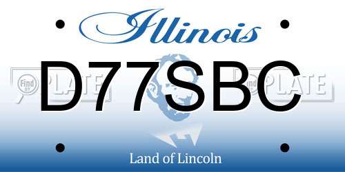 D77SBC Illinois License Plate