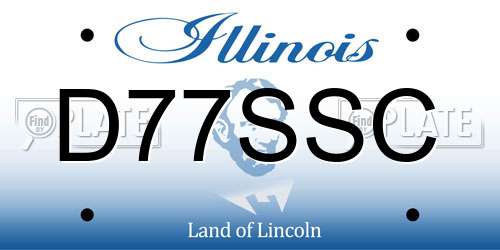 D77SSC Illinois License Plate