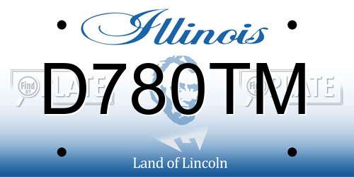 D780TM Illinois License Plate