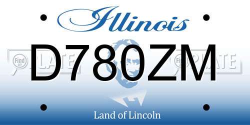 D780ZM Illinois License Plate