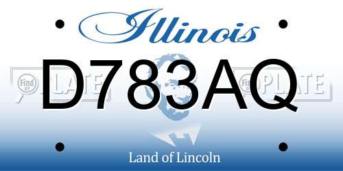 D783AQ Illinois License Plate
